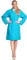 Vossen Damen Bademantel Rom, Einfarbig, Gr. M (40/42), Blau (turquoise)