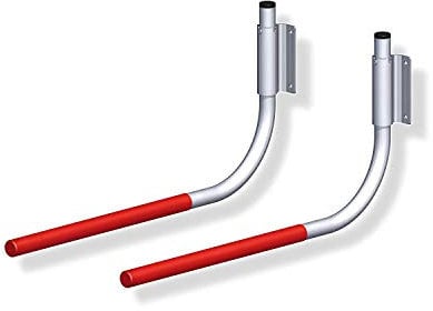 Gedotec Fahrradhalter Wand-Halterung Fahrrad-Haken klappbar gummiert 550 x 270 mm | Tragkraft 30 kg | Fahrrad-Halterung für die Wandmontage | Wandhaken zum Schrauben | 1 Paar - Fahrrad Gerätehalter