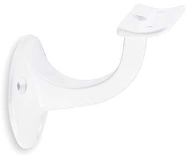 Handlaufhalter weiß runde Auflage mit Schraubloch (glänzend)