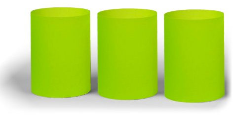 Windlicht grün im 3er Set aus Transparentpapier