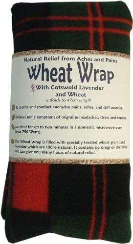 Vagabond Bags Ltd Wheat Wrap in Red and Green Check, Red & Green, Cotswold Lavender