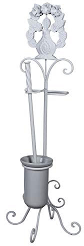 WC Bürste Vintage Weiss Toilettenganitur WC Rollenhalter Klobürste USM011 Palazzo Exklusiv