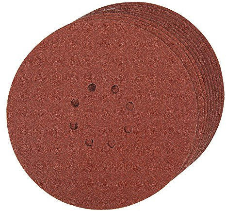 Silverline 274762 Lot de 10 Disques abrasifs perforés auto-agrippant 225 mm Grain 60