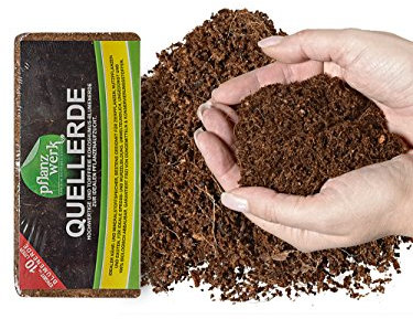 Pflanzwerk® Pflanzkübel Quellerde Blumenerde Pflanzerde 60 Liter *100% Bio* *100% TORFFREI* - Premium MARKENQUALITÄT -