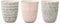 Bloomingville Becher Cécile, rosa grau, Keramik, 3er Set, 8,5cm