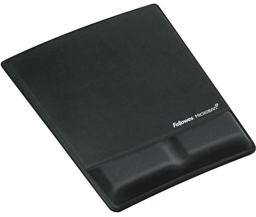 Fellowes Fabrik Mouse Pad/Wrist Support Black