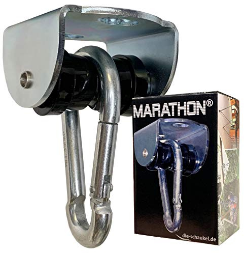 MARATHON Rollengelenk - lautloser Schaukelhaken und Schaukelgelenk mit Kugellager für Hängesessel, Schaukeln und Hängematten