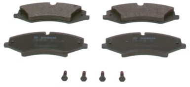 Bosch BP1330 - Brake Pads Car Front Axle - Bosch Quality - Reduced Noise and Dust - ECE-R90 Certified - Copper-Free - 1 Set of 4 Pads - With Accessories