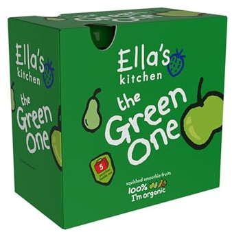 Ella's Kitchen The Green One Organic Fruit Smoothie, 5 x 90g