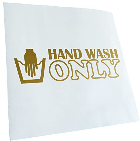 Autoaufkleber - Hand Wash Only - Heckscheibe Auto Aufkleber wetterfest für Kfz LKW Mofa Truck - Sticker außen selbstklebend Tuning Zubehör für Fenster Fahrzeug Scheibe