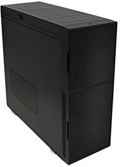 Nanoxia 600060605 Deep Silence 6 Rev. B, Schallgedämmter HPTX-Tower, 3X 140 mm Deep Silence Lüfter, Actice Air Chimney, 4X USB 3.0, 2X USB 2.0, Schwarz