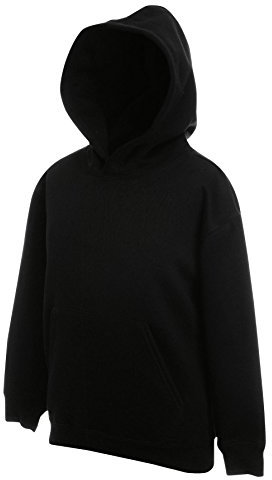 Fruit of the Loom: Kids` Hooded Sweat 62-043-0, Größe:152 (12-13);Farbe:Black