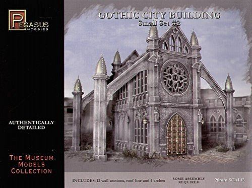Pegasus PG4925 28 mm Hist. Gotisches Gebäude, Resin Modellbausatz, Painted