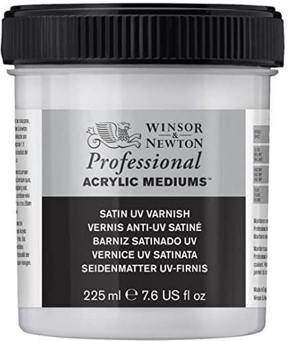 Winsor & Newton 3050931 UV - Firnis Seidenmatt, Schutzschicht für Acrylbilder - 450ml Flasche