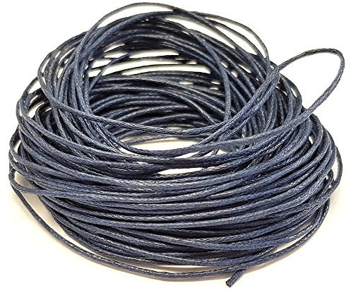 Présentoirs pour Bijoux Accessoires création Fil Coton ciré 1 mm (10 mètres) Bleu Marine