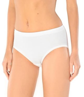 Schiesser Damen Slip Da Donna A Costine Sottili, Confezione Da 4 Höschen, Weiß (Weiß), 48 (4er Pack)