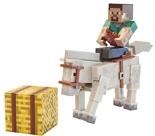 Minecraft - Steve con Caballo Blanco (Giochi Preziosi 16595)