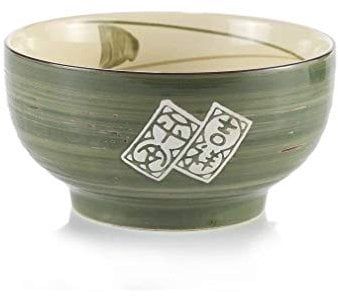 lachineuse - Grand Bol Japonais - Teinte Verte ⌀ 16,5 cm - Contenance 1000 Ml - Style Zen Nippon - Bol à Riz, Petit Déjeuner & Soupe - Déco du Japon - Cadeau Vaisselle Japonaise