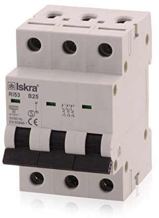 Sicherungsautomat Leitungsschutzschalter MCB Eco-Line, 25A, Typ B, 3-polig, 400V, bietet effektiven Schutz! 10 Stück