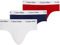 Calvin Klein Hip Brief 3Pk 0000U2661G, Slip, Uomo, Multicolore (White/Red Ginger/Pyro Blue), XL