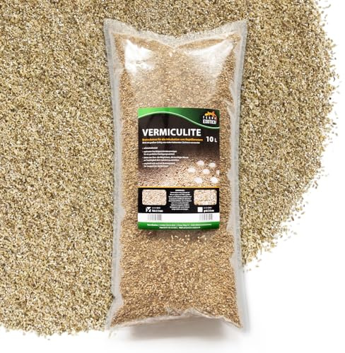 Terra Exotica Vermiculite fein 2-3 mm Terrarium Bodengrund - Terrariensubstrat Brutsubstrat für Reptilien - Inkubationssubstrat für Reptilieneier - steril, bakterien- und keimfrei (ca. 10 Liter)