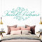 Grandora Wandtattoo Spruch Sweet Dreams I türkis (BxH) 160 x 58 cm I Schlafzimmer süße Träume selbstklebend Sticker Aufkleber Wandaufkleber Wandsticker W718