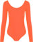 WearAll New Ladies Stretch Bodysuit Long Sleeve Top Womens Leotard Fluorescent Orange 8/10