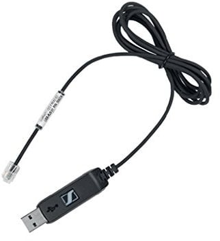 Sennehsier USB-RJ9 01 Headset Connection Cable: RJ9 4/4 Plug - USB Plug, for Direct Connection with an UI-Box at USB Port of Your Computer