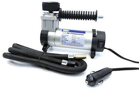 Streetwize - Sahara Metal 12V Air Compressor - 2 Metre Cable - Tyre Inflator, Analogue Pressure Gauge - Perfect For: Cars, Vans, 4x4's and Football's
