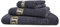 Arle-Living 3 TLG. Luxus Medusa Saunatuch XL, Badetuch und Handtuch Set - anthrazit/anthrasite - 100% feinste Baumwolle/Jacquard Webung/Hochflor Frottee (anthrazit/anthrasite)