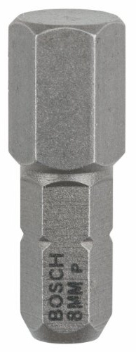 Bosch Professional Bit Extra-Hart für Innensechskant-Schrauben (HEX8, Länge: 25 mm, 3 Stück), 2607001730