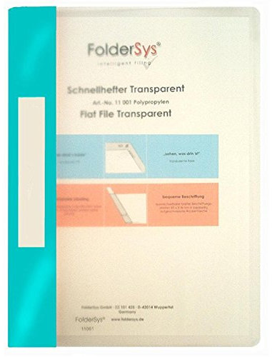 Schnellhefter, Transparent, türkis, 10 Stück