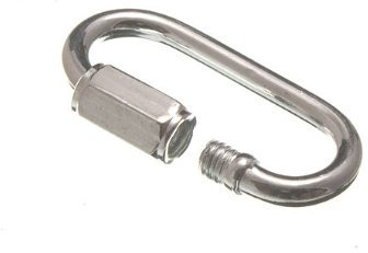 QUICK LINK CHAIN REPAIR SHACKLE 3MM 1/8 BZP ZINC PLATED STEEL ( pack of 2 )
