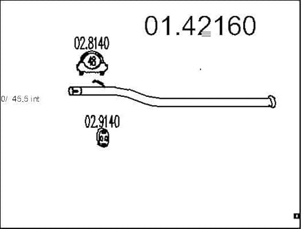 MTS Company 01.42160 Abgasrohr