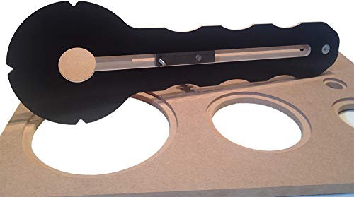Fräszirkel MC8002 für die Oberfräse, Lochkreise Ø3-76cm, HiFi, Möbelbau, Fräshilfe, Universal