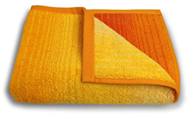 Dyckhoff Handtuchserie Colori aus Bio-Baumwolle mit praktischem Kordelaufhänger 545.665, Handtuch 50 x 100 cm, gelb