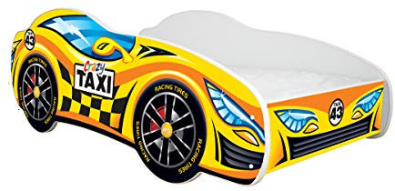 Topbeds Einzelbett für Kinder in Auto-Form, mit Matratze TAXI