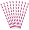 Unbekannt Party-Strohhalme Trinkhalm-Set 10 Stück pink-Weiss 19,5cm