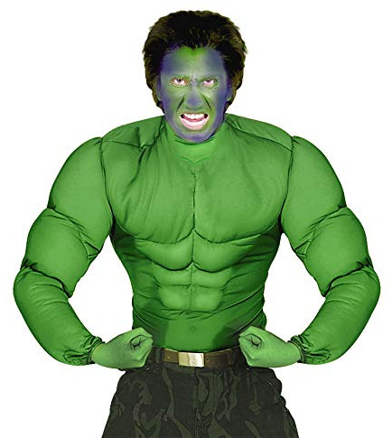 W WIDMANN MILANO Party Fashion - Muskelshirt für Erwachsene | Mit Sixpack-Optik für Superhelden- oder Bösewicht-Kostüme, Karneval, Halloween