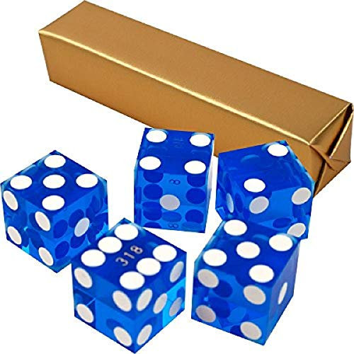 Trademark Poker Craps-Zubehör 10-DC19BLU Würfel, blau, 19 mm