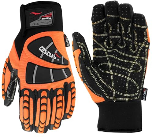 Cestus 5025, Winter Work Gloves for Men, Insulated Impact Gloves, Waterproof and Warm for Cold Weather Construction, Trucking (X-Large)