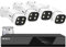 SANSCO 4K 8MP PoE CCTV Camera System, 8CH NVR Security System with 1TB HDD for 24/7 Recording, 4x 8MP Outdoor IP Cameras (2-Way Audio, Human Face/Vehicle Detection, Color Night Vision, Remote Access)