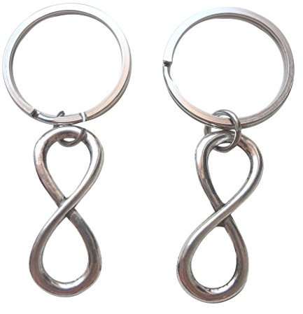 Lot de 2 porte-clés Symbole de l'infini – You and Me for Infinity – Ensemble de porte-clés pour couple