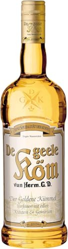 De Geele Köm 32% vol (1 x 0.7 l) | Unverzichtbar für friesischen Teepunsch, Anis- und Kräuternoten, Eisgekühlt als Aquavit-Alternative, Nostalgisches Design