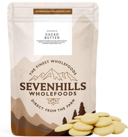 Sevenhills Wholefoods Kakaobutter Bio 500g, Rein und Natürlich, Premium Qualität