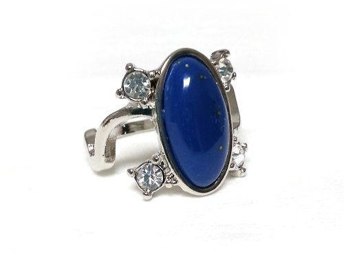 Ring Vampire Elena Tageslicht Kristall Blau