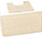 EDS rutschfeste Badematte im griechischen Stil, Bademattenset 2-teilig, enthält 1 Badematte (50 x 80 cm) und einen WC-Vorleger (50 x 40 cm) - Cream