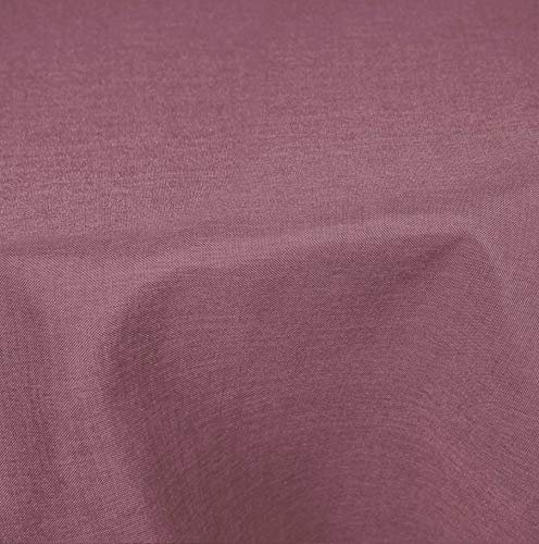 Tischdecke oval 160x220 cm Struktur Leinen-Optik beschichtet Wasser und Schmutz abweisend Lotuseffekt #1083 (Flieder)