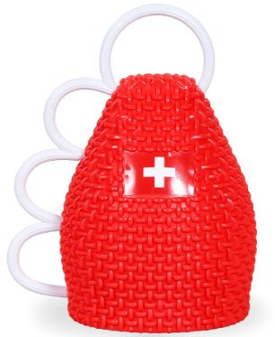 Lot de 2 Caxirola Suisse Switzerland Schweiz Svizzera Swiss coupe du monde évenement sportif fête national accéssoire supporter avec son harmonieux, pas cher pour La Coupe du monde de football semblable à une maracas Fait de plastique e