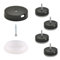 Wagner QuickClick® Stoppgleiter Möbelgleiter Stuhlgleiter 4er-Set zum Anschrauben - 4X Basis+Schraube+Gleiteinsatz rutschhemmend austauschbar - STOPP - Durchmesser Ø 25 mm - Made in DE - 15804200